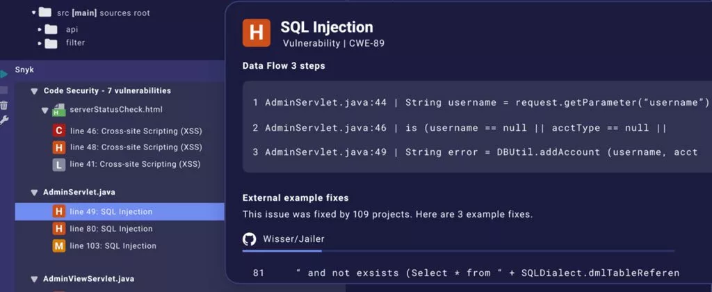 لیستی از بهترین هوش مصنوعی های مناسب برنامه نویس ها (2023) 31 سرویس Snyk Code