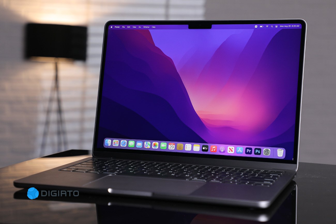 راهنمای خرید بهترین لپ تاپ از ۱۵ تا ۱۲۰ میلیون تومان_روشنفکر 77 راهنمای خرید بهترین لپ تاپ دیجیاتو - مک بوک ایر M2