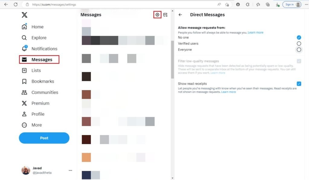دایرکت ایکس کجاست؟ | آموزش کامل ارسال مطلب خصوصی در ایکس_روشنفکر 42 1716596265 73 دایرکت ایکس کجاست؟ آموزش کامل ارسال مطلب خصوصی در