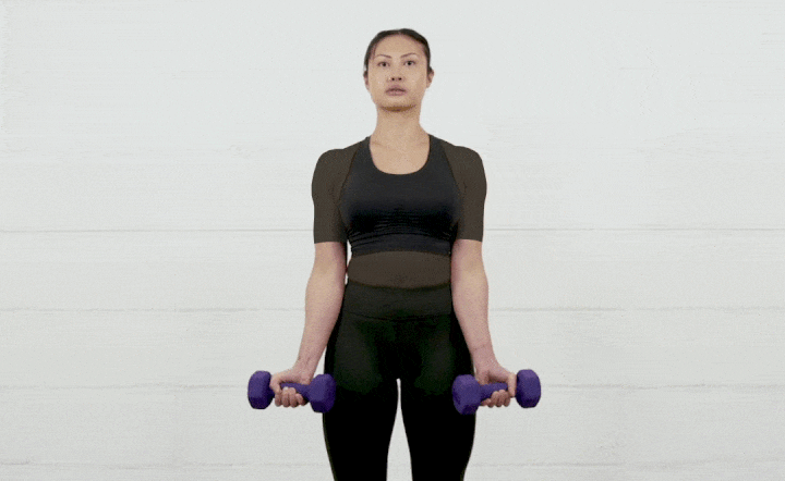 حرکات بدنسازی با دمبل؛ ۲۷ تمرین و انواع حرکات با دمبل_روشنفکر 64 ورزش با دمبل - جلوبازو با دمبل