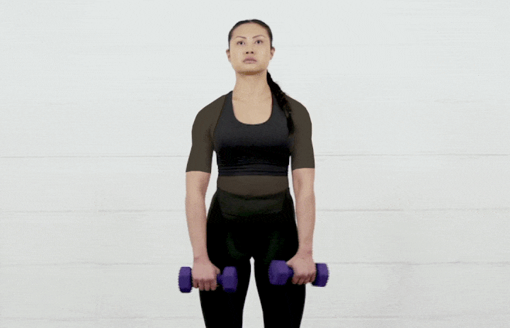 حرکات بدنسازی با دمبل؛ ۲۷ تمرین و انواع حرکات با دمبل_روشنفکر 68 ورزش با دمبل - پارو از جلو