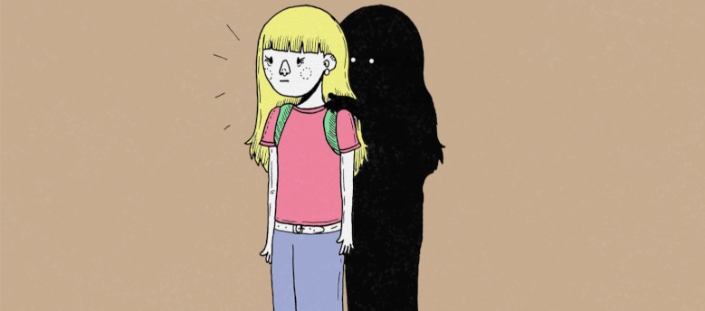 آگورافوبیا یا وحشت بیرون آمدن از خانه؛ علائم، علل و درمان_روشنفکر 13 سایه ترسناک پشت دختر کارتونی